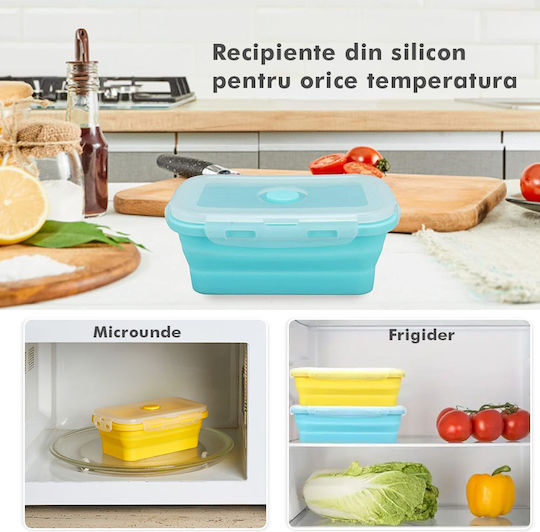Lunchbox Silikon Mehrfarbig Geeignet für die Mikrowelle 4Stück
