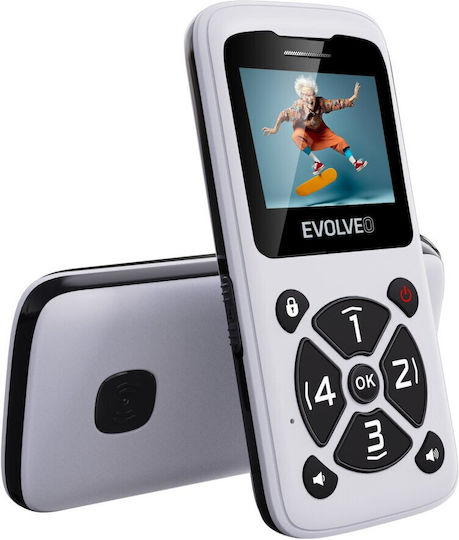 Evolveo EasyPhone ID Single SIM Telefon Mobil Cu Butoane Mari Alb
