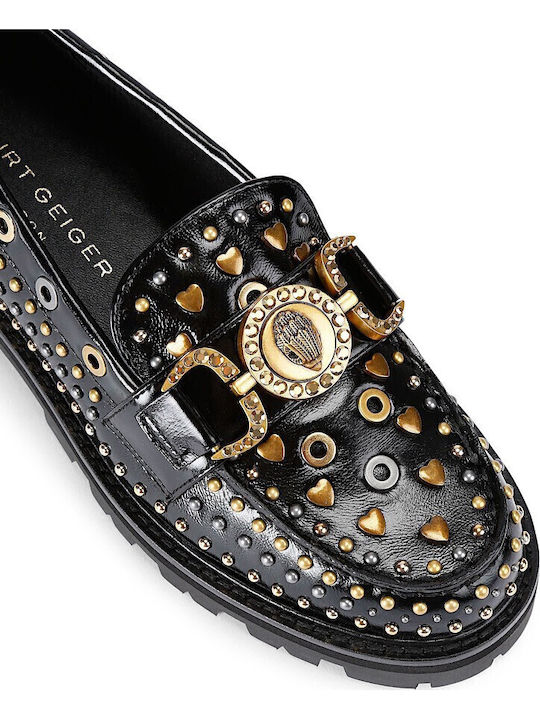 Λουστρίνι Γυναικεία Loafers σε Μαύρο Χρώμα