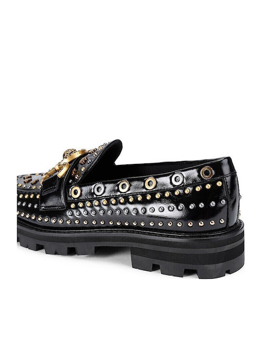 Λουστρίνι Γυναικεία Loafers σε Μαύρο Χρώμα