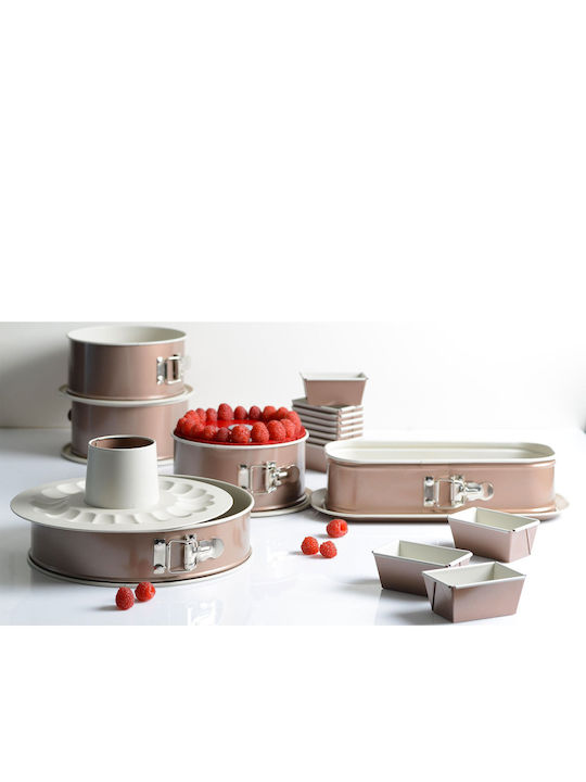 Patisse Waffle Backform Törtchen Keramik mit abnehmbarem Boden 1cm