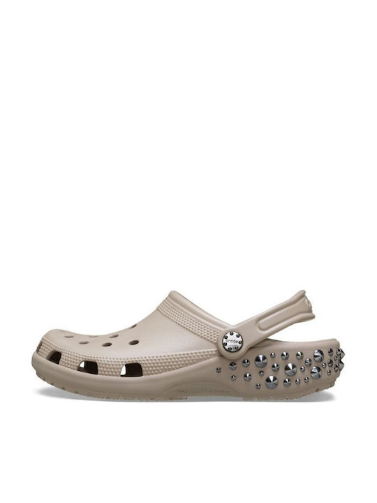 Crocs Classic Studded Saboti Pentru Femei Bej