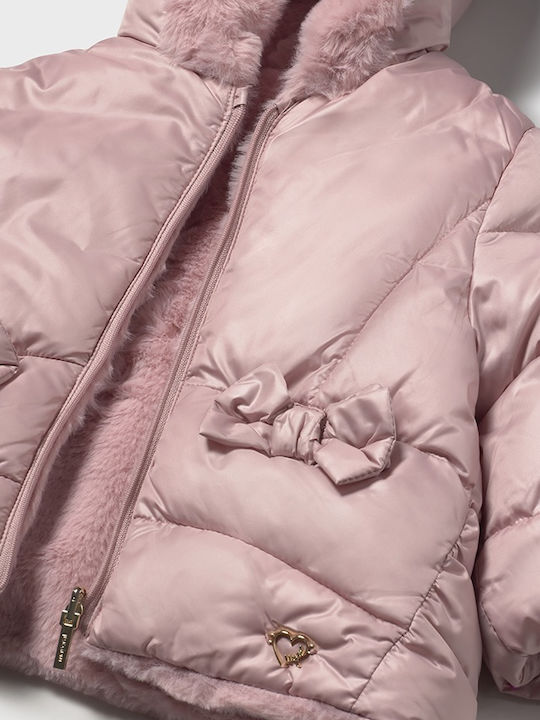 Kids' Fur with Hood Beige
