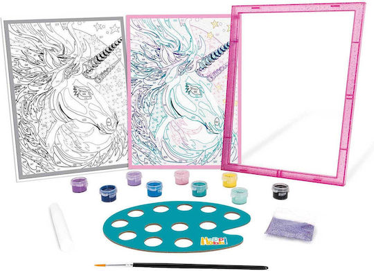HappiHobbi Ζωγραφική Paint & Frame Paint by Numbers Fairytale Unicorn για Παιδιά 8+ Ετών