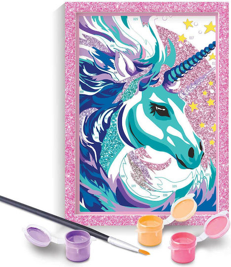 HappiHobbi Ζωγραφική Paint & Frame Paint by Numbers Fairytale Unicorn για Παιδιά 8+ Ετών