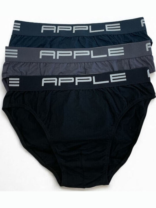 Men's Slips Anthracite with Patterns 3Pack