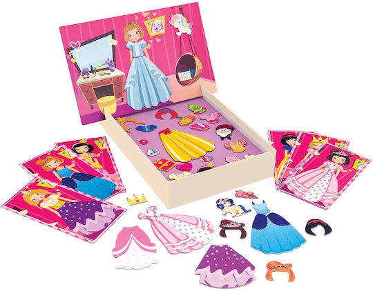 HappiHobbi Μαγνητικό Παιχνίδι Κατασκευών Dress Up Πριγκίπισσες για Παιδιά 3+ Ετών