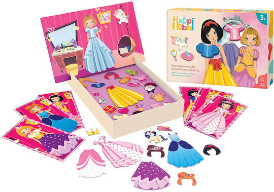 HappiHobbi Μαγνητικό Παιχνίδι Κατασκευών Dress Up Πριγκίπισσες για Παιδιά 3+ Ετών