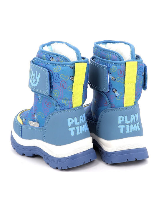 Kids Snow Boots with Velcro Blue