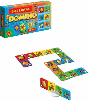Board Game Domino Fruits for 1-5 Players 4+ Years Old (PL) Alexander Toys