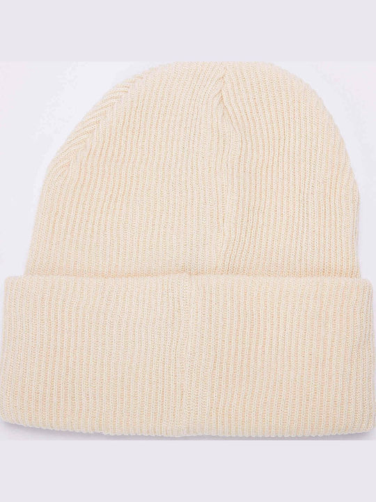 Guya Beanie Unisex Σκούφος Πλεκτός σε Μπεζ χρώμα