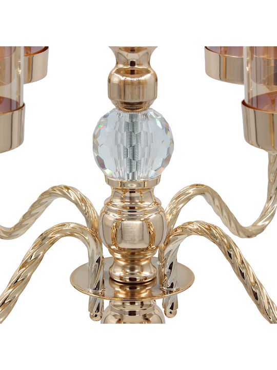Keskor Candle Holder Metal in Gold Color 40x40x63cm 1pcs
