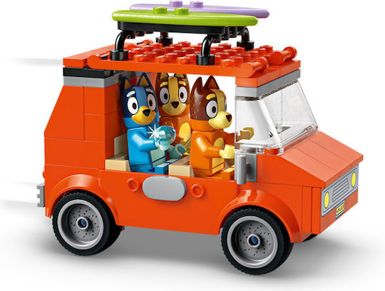 LEGO Building Blocks Bluey's Beach & Family Car Trip for 4+ Years 133 Pieces