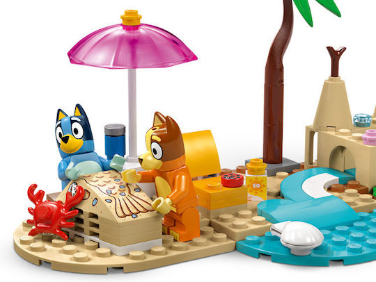 LEGO Building Blocks Bluey's Beach & Family Car Trip for 4+ Years 133 Pieces