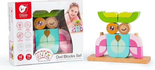 Classic World Owls Building Blocks for 1.5+ Years 19 Pieces