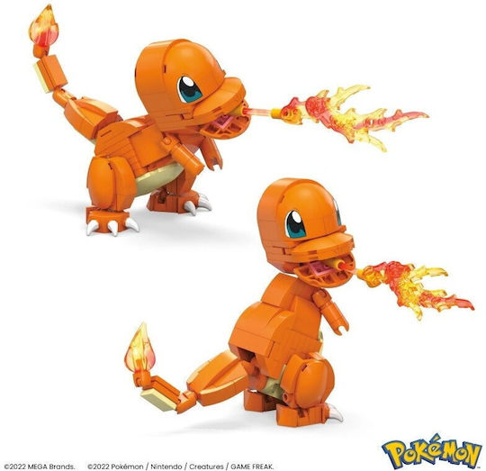 Mega Bloks Building Blocks Pokémon Medium Charmander Glumanda for 7+ Years 180 Pieces