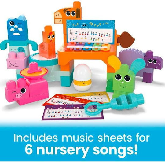 Mega Bloks Cuburi De Construit Musical Farm Band Pentru 1+ Ani 40 Bucăți
