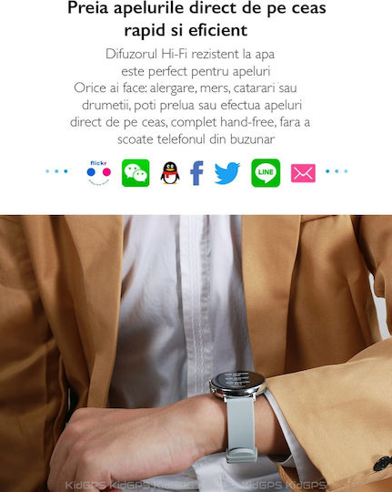 Colecția de Smartwatch-uri W33 Idealstore Ecran Tactil Ips Bluetooth Notificări Twitter Mesaje Facebook Skype Whatsapp Monitorizare Ritm Cardiac Ecg Pedometrul Distanță Calorii Ip 68 Negru