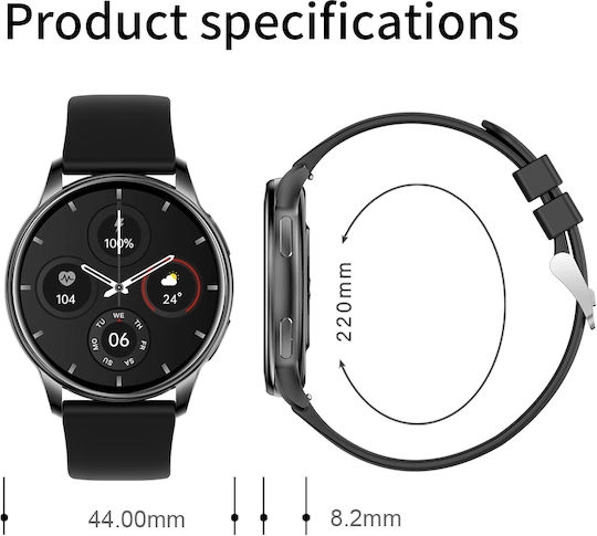Oppos Smartwatch Idealstore 1.32 Inch Hd Screen Call Text App Notifications Water Resistant Heart Rate Monitor Sleep Menstrual Cycle Tracker Body Temperature Multi-sport Compatible Ios Android Gold
