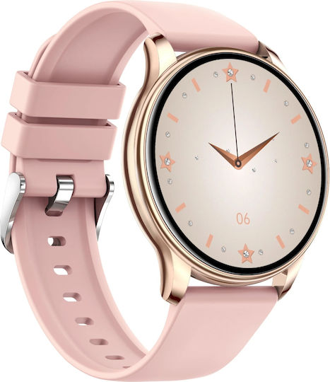 Oppos Smartwatch Idealstore 1.32 Inch Hd Screen Call Text App Notifications Water Resistant Heart Rate Monitor Sleep Menstrual Cycle Tracker Body Temperature Multi-sport Compatible Ios Android Gold