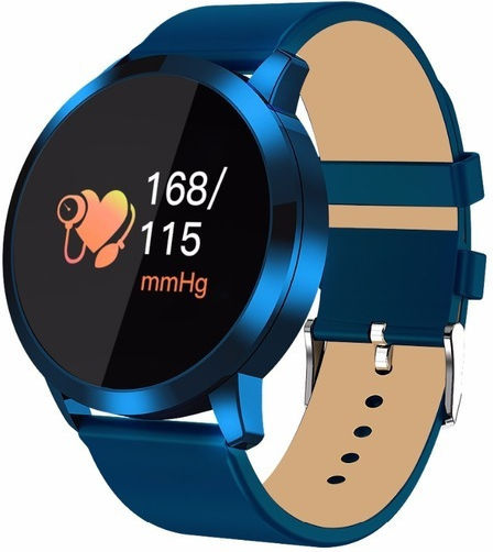 Brățară Fitness Smartwatch Quasar 8 Monitorizare Ritm Cardiac Pași Calorii Notificări Mesaje Rezistent la Apă IP67 Brățară din Piele Ecologică Albastră Culoare Albastră