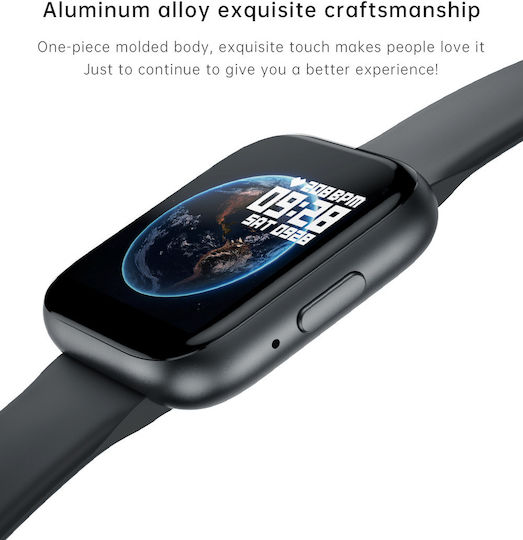 Times Collection Smartwatch Idealstore 1.55 Inch Touch Screen Bluetooth Call Answering Message Social Media Notifications Sleep Monitoring Blood Pressure Multi-sport Android-iOS Black Edition Includes 2 Bands