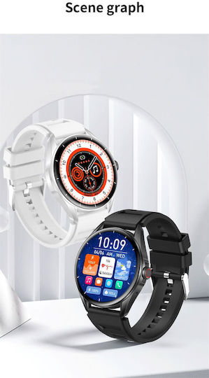 Delta Pro Smartwatch Idealstore 1.43" Amoled Touch Screen Android iOS Speaker Bluetooth Call Alarm Weather Voice Assistant Fitness Tracker Women's Function Heart Rate Monitor Blood Pressure Monitor SpO2 Oximeter Multi-Sport Black