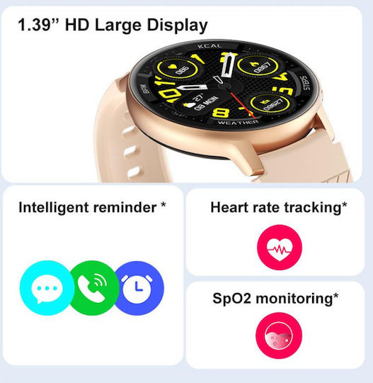 Visionstyle Smartwatch Idealstore Full Touch Screen 1.39 Inch Android Ios Bluetooth Speaker-microphone Calls Messages Music-photo Control Sleep Monitoring Heart Rate Blood Pressure Spo2 Pedometer Fitness Tracker Ip67 Notifications