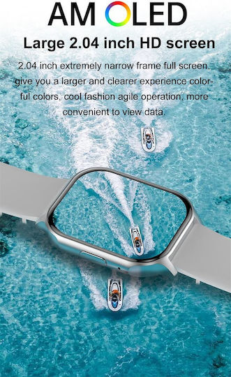 Xiawatch Smartwatch Idealstore Ecran Amoled HD Apelare Bluetooth NFC Asistent Vocal Monitorizare Sănătate Aplicație Piața de Acțiuni Test de Respirație Stres Respingere Apel Mod Multi-sport Silicon Roz