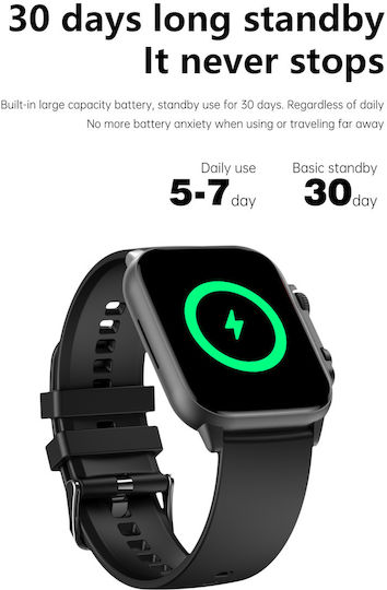 Smartwatch Idealstore Tessla 11 Pro Display Amoled Apelare Bluetooth Difuzor Microfon Monitorizare Somn Sport NFC Asistent Vocal Monitorizare Sănătate Aplicații Bursiere Prognoza Meteo Notificări Facebook Whatsapp Instagram Culoare Neagră