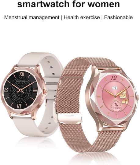 Smartwatch Diamond Dt86 Idealstore Premium Design 1.09 Inch Display Lcd Screen Ip67 Waterproof Compatible Android Ios Bluetooth 5 Health Monitoring Functions Call Text Notifications Pedometer Stopwatch Metal Bracelet