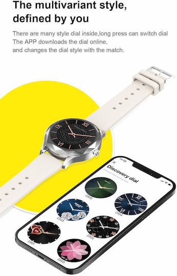Smartwatch Diamond Dt86 Idealstore Premium Design 1.09 Inch Display Lcd Screen Ip67 Waterproof Compatible Android Ios Bluetooth 5 Health Monitoring Functions Call Text Notifications Pedometer Stopwatch Metal Bracelet