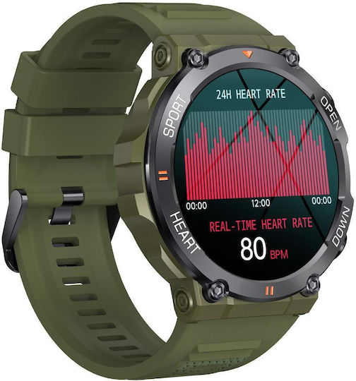 Discoverwatch Smartwatch Idealstore 1.43 Inch Hd Amoled Display Call Answering Function Built-in Speaker Microphone Facebook Whatsapp Instagram Notifications Ai Voice Blood Pressure Stopwatch Pedometer Green