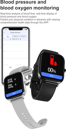 Prince Collection Smartwatch Idealstore 1.96 Inch Touch Screen Bluetooth Call Message Notifications Heart Rate Sleep Monitoring Multi-sport Built-in Speaker Microphone Ip67 Alarm Android-iOS Long Battery Silver Edition