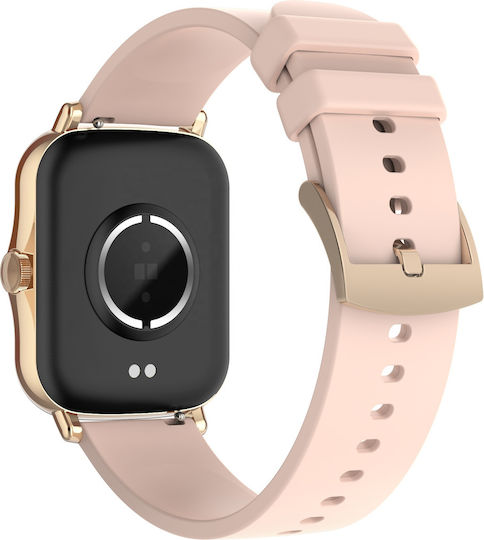 Smartwatch Y20 Squarestyle Idealstore Waterproof Hd Screen 1.7 Inch Compatible Android Ios Bluetooth Notifications Sports Pedometer Heart Rate Monitor Gold
