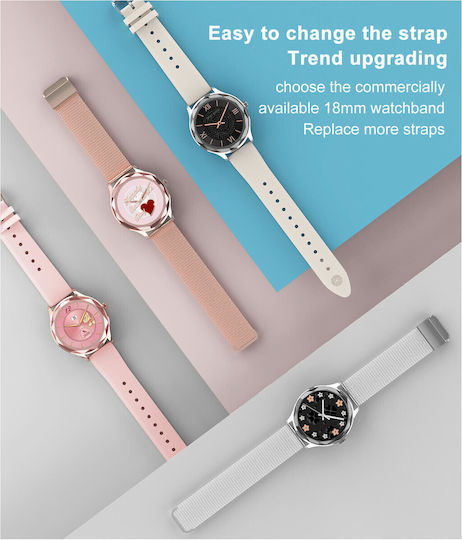 Ceas inteligent Diamond Suprem Collection Idealstore, afișaj de 1,09 inch, notificări apeluri și mesaje, Bluetooth, monitorizare ritm cardiac și somn, multi-sport, rezistent la apă IP67, alarmă, Android-iOS, baterie de lungă durată, ediție silicon auriu