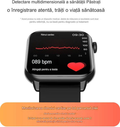ZFit Smartwatch mit Pulsmesser (Schwarz)