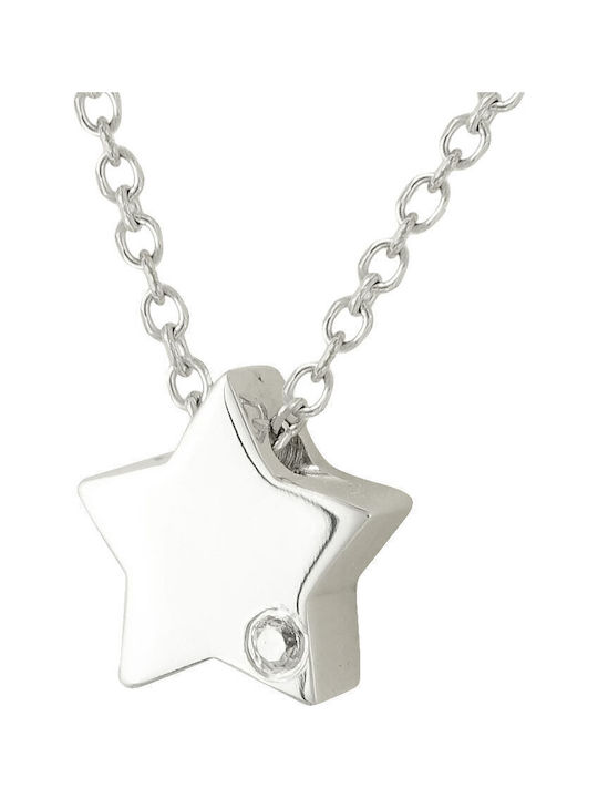 Kiriakos Gofas Kids Pendant Star in 14K White Gold