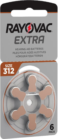 Rayovac Extra Advanced Батерии За Слухови Апарати 312 1.45V 6бр