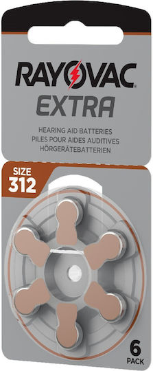 Rayovac Extra Advanced Батерии За Слухови Апарати 312 1.45V 6бр