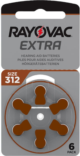 Rayovac Extra Advanced Батерии За Слухови Апарати 312 1.45V 6бр