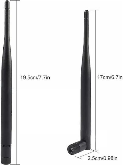 E Zy.Net EZ-RD24R05IRS Стайна WiFi Антена Многопосочна 5dBi с RP-SMA свързване