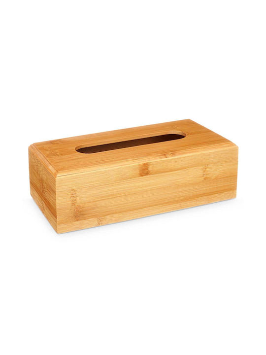 Berilo Θήκη για Χαρτομάντηλα Ξύλινη Μπεζ 26x14x9cm