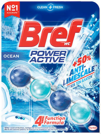 Bref Power Activ Block Λεκάνης με Άρωμα Ocean 4x50gr