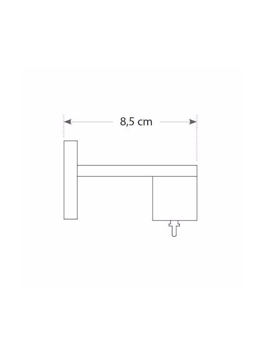 Einweg Vorhangschiene in Silber Farbe 200εκ. A301001