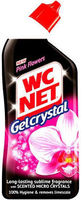 Wc Net Crystal Gel Καθαρισμού Λεκάνης με Άρωμα Pink Flowers 750ml