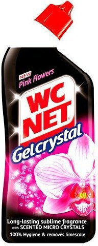 Wc Net Crystal Gel Καθαρισμού Λεκάνης με Άρωμα Pink Flowers 750ml