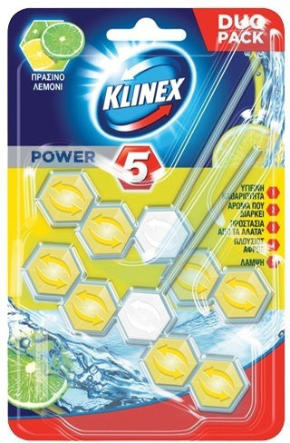 Klinex Power 5 55gr 2τμχ Πράσινο Λεμόνι