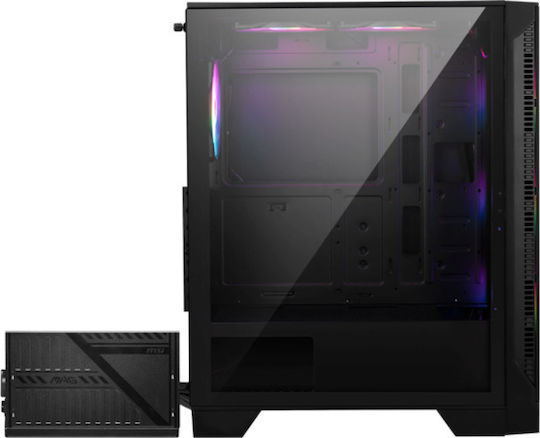 MAG Forge 120A Airflow Геймърско бюро Midi Tower Компютърна кутия със страничен прозорец и RGB осветление 650W 80+ Bronze Power Supply