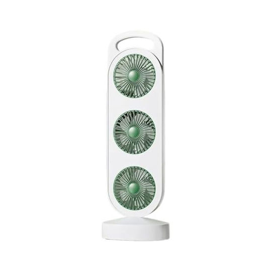 Ventilator Reîncărcabil cu Flux Triplu de Aer Sds-27525 Alb Verde